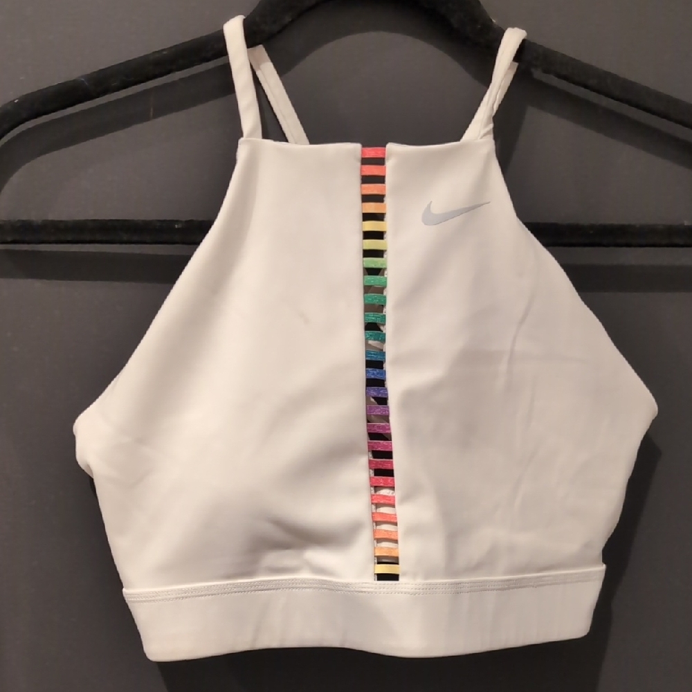 Nike Dri-Fit White Sports Bra - Size L